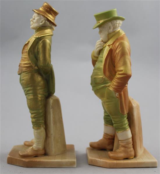 Two Royal Worcester porcelain figures from the Countries of the World series modelled by James Hadley, early 20th century, 17.5cm